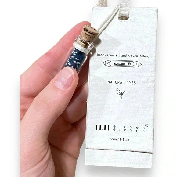 NWT 11.11 Eleven Elevin Ecru Undyed Tapered Organic Cotton Drawstring Pants 28 - Picture 8 of 10